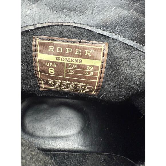 Roper Black Multicolor Woven Studded Booties 8 - Picture 8 of 9